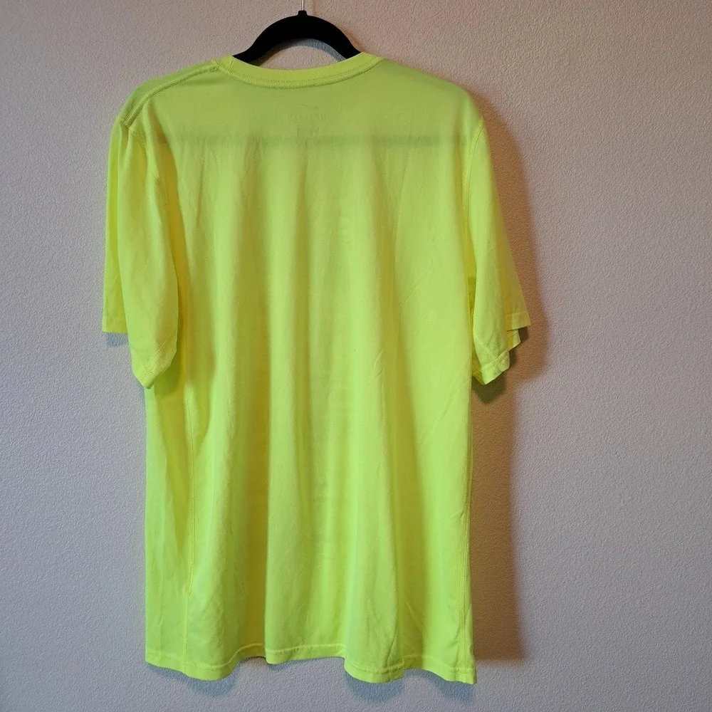 Nike Mens Dri-FIT Just Do It Graphic T-Shirt Neon Volt Yellow Large Short Sleeve